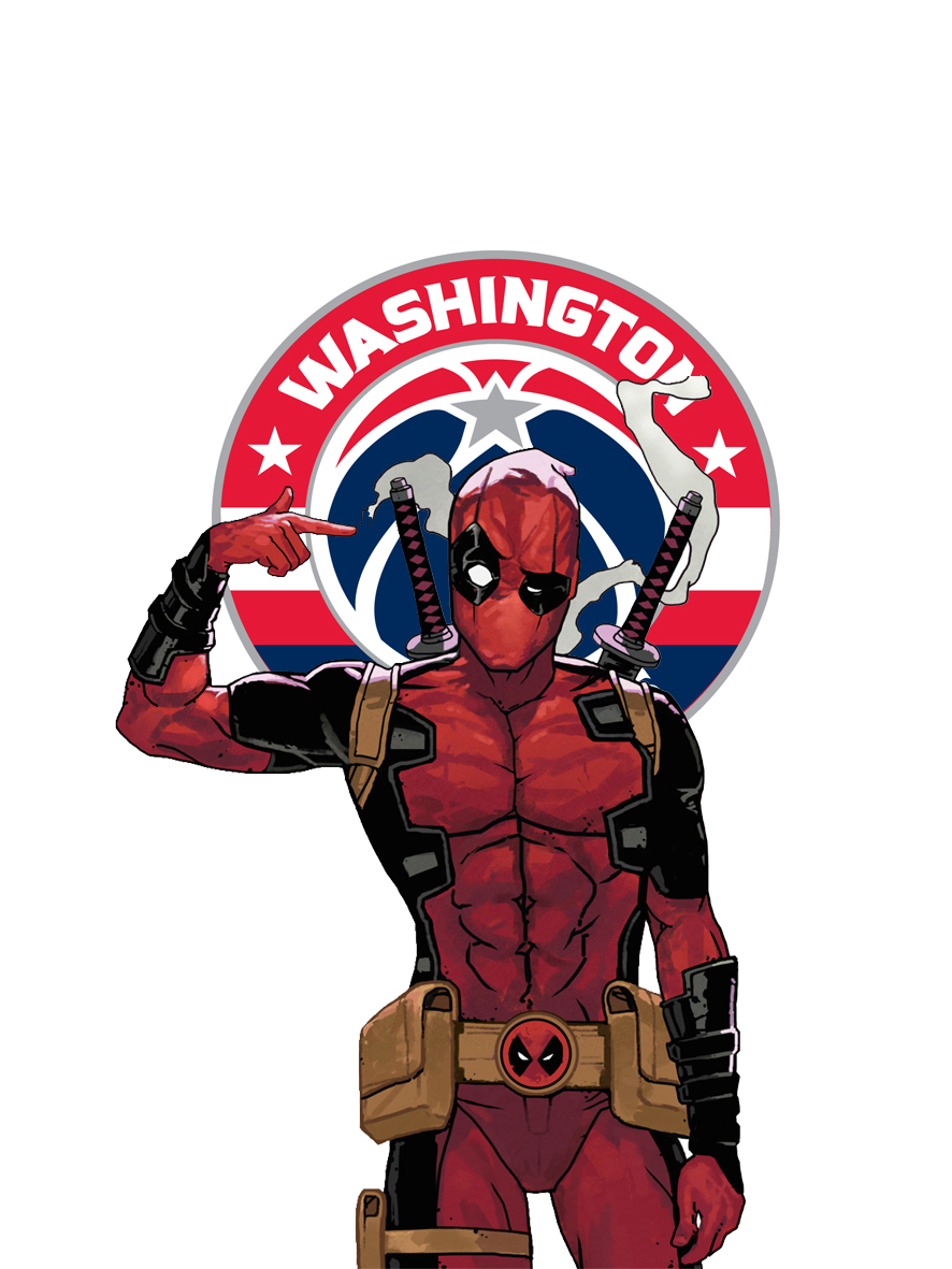 Washington Wizards Deadpool Logo vinyl decal